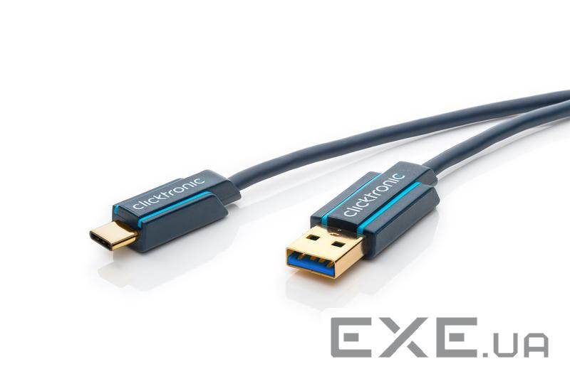 Кабель пристроїв-подовжувач USB Type-C-3.0A M/M 0.5m,Casual USB3.1Gen1 PD=60W/20V/3A,си (75.04.5123) (75.04.5123)