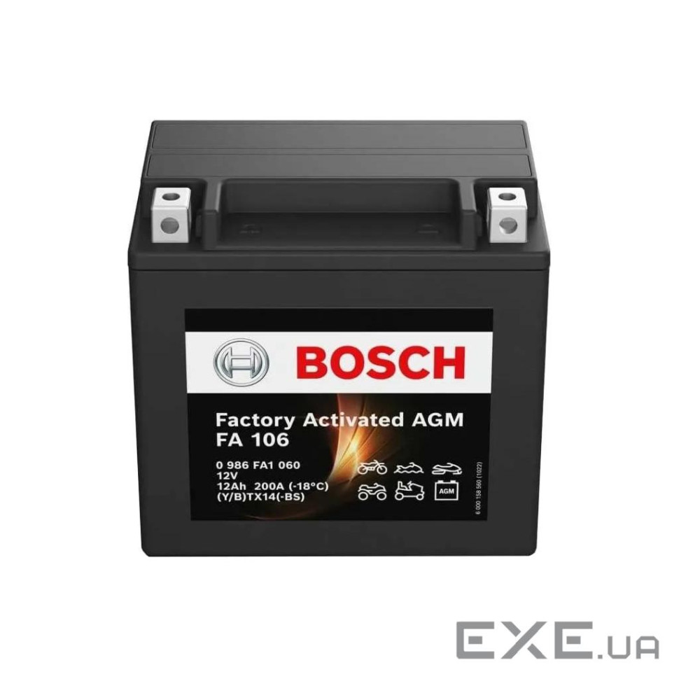 Акумулятор автомобільний Bosch 0 986 FA1 060