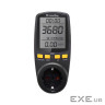 Ватметр ColorWay цифровий 16A/3680W, black (CW-VM16-02D)