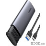 Кишеня зовнішня Ugreen CM400, Grey, M.2, Type-C 3.1 Gen1, 1xM.2 SATA (NGFF), формат 2230/224 (10903)