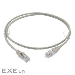 Патч-корд кат. 5е, 26AWG, RJ45-RJ45, сірий, 1.0 м, U/UTP, LSZH, Corning (CCADGE-B1002-A010-C0) , U/UTP, LSZH, Corning (C