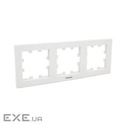 Рамка Panasonic Karre Plus 55 потрійна, горизонтальна, біла (WDTF08032WH-UA1)