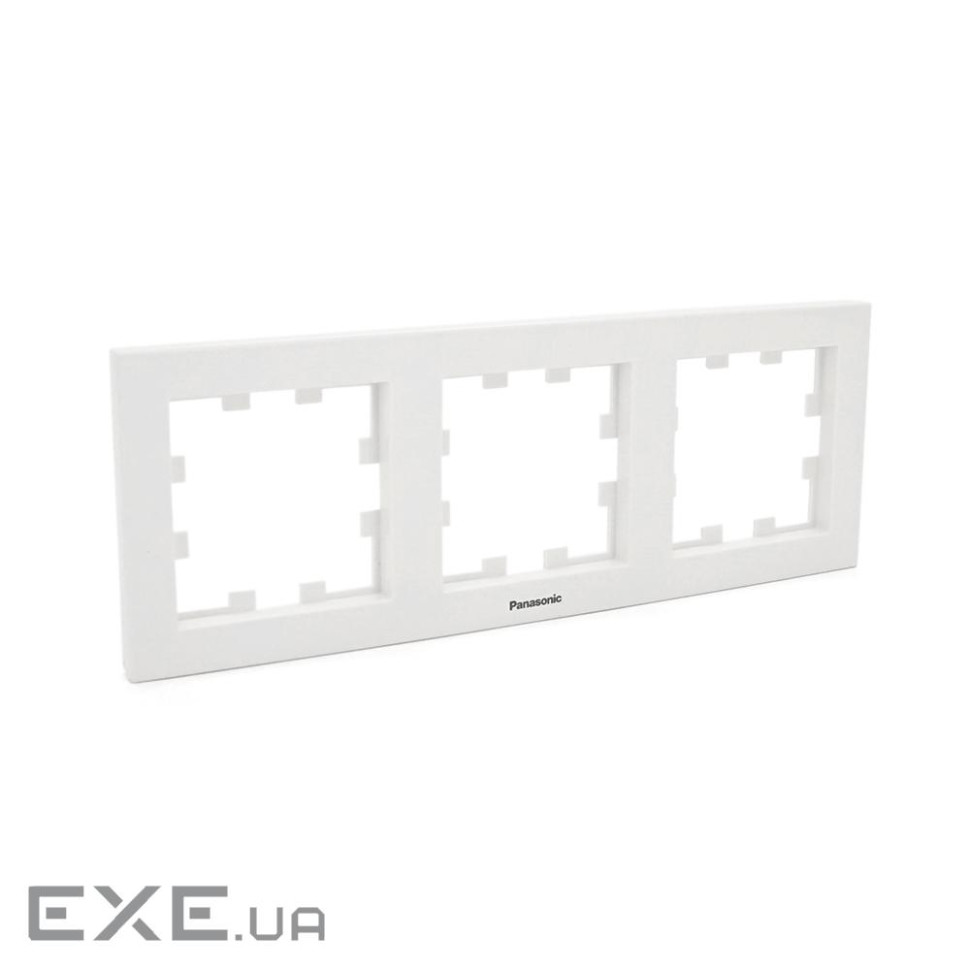 Рамка Panasonic Karre Plus 55 потрійна, горизонтальна, біла (WDTF08032WH-UA1)