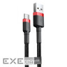 Дата кабель USB 2.0 AM to USB-C 0.5m 3A red-black Baseus (CATKLF-A91)