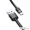 Дата кабель USB 2.0 AM to USB-C 0.5m 3A red-black Baseus (CATKLF-A91)