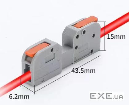 Клема роз&apos,ємна з натискними затискачами 1-провідна DF-2604D, 1-pin, 250V, 32A, 0 (DF-2604D / 1)