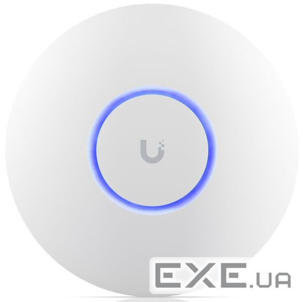 Ubiquiti U6+ access point. WiFi 6 model with throughput rate of 573.5 Mbps at 2.4 GHz and (U6-PLUS)