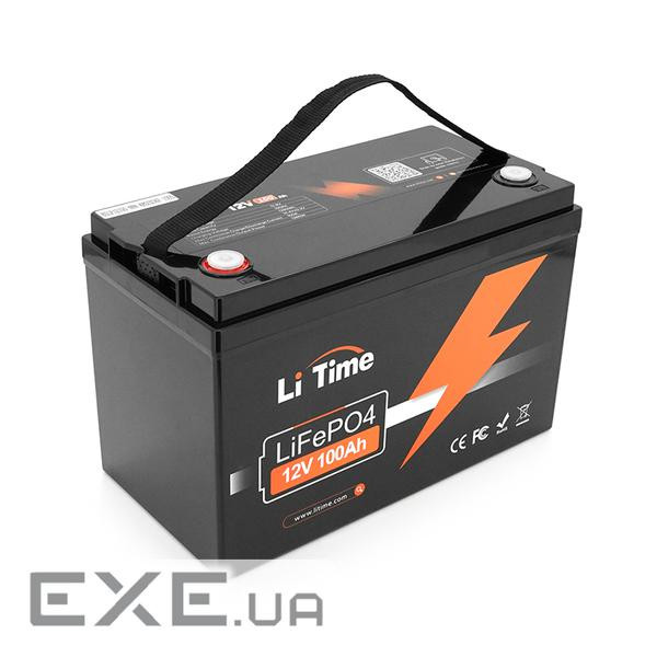 Акумуляторна батарея Li-TIME LiFePO4 12.8V 100Ач 1280Wh,(100 / 100A) M8, (Li-Time-LiFePO4-12.8-100)