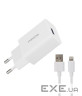 Зарядний пристрій Proda USB 2,4A + USB Lightning cable (PD-A43i-WHT)