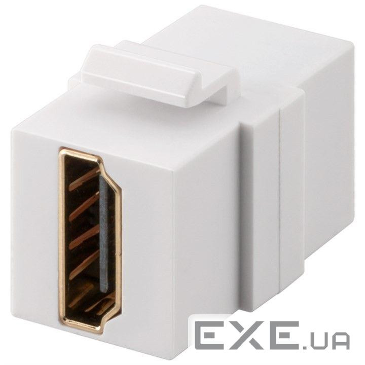 Перехідник моніторний HDMI F/ F Keystone, Gold, Standart, белый (75.09.0856-50)