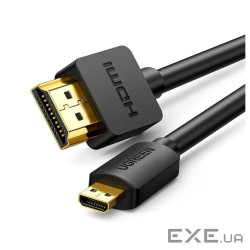 Кабель мультимедійний HDMI M to HDMI micro M 2.0m 4K black Ugreen (30103) (90402181)