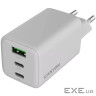 Зарядний пристрій Canyon CU65ACC GaN 65W 2xPD 1xQC EU White (CNS-CUW65ACC)
