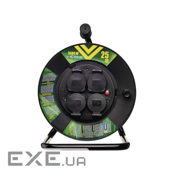 Мережевий подовжувач котушка EMOS на 4 роз., 25 м (P08225)