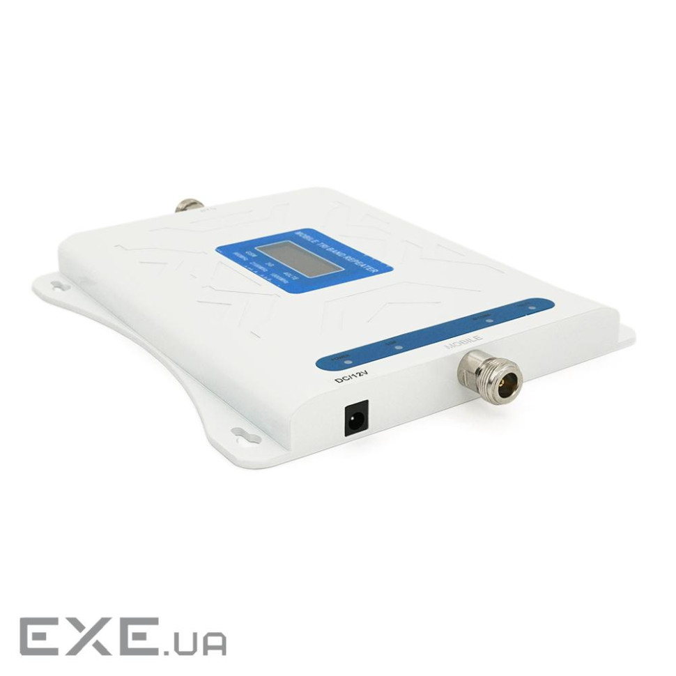Підсилювач GSM305-3G-4G 900 / 1800 / 2100МГц. Підсилювач тридіапазонний (500-1000м.кв). Wh (YT30078)