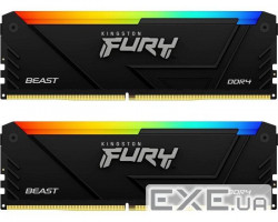 Модуль пам'яті DDR4 2x8GB/3600 Kingston Fury Beast RGB (KF436C17BB2AK2/16)