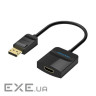 Перехідник DisplayPort M to HDMI F 0.15m black Vention (HBGBB)