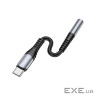 Перехідник USB-C M to 3.5mm F LS33 metal gray HOCO (6931474761163)