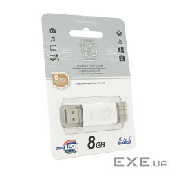 Флеш-накопичувач T&G Star S, USB 2.0+Type-C, 8GB, Metal, Blister (T&G Star (T&G (T&G Star S / 8)