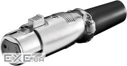 Гніздо FreeEnd-XLR 4p,/F,металік (75.01.1960-40) (75.01.1960-40)