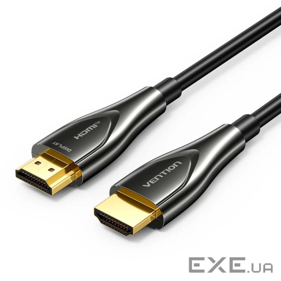 Кабель мультимедійний HDMI M to HDMI M 25.0m 4K60Hz fiber optic black Vention (ALSBS)