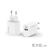 Зарядний пристрій Grand-X 1xUSB-C + 1xUSB 21W OCP white (CH-21W)