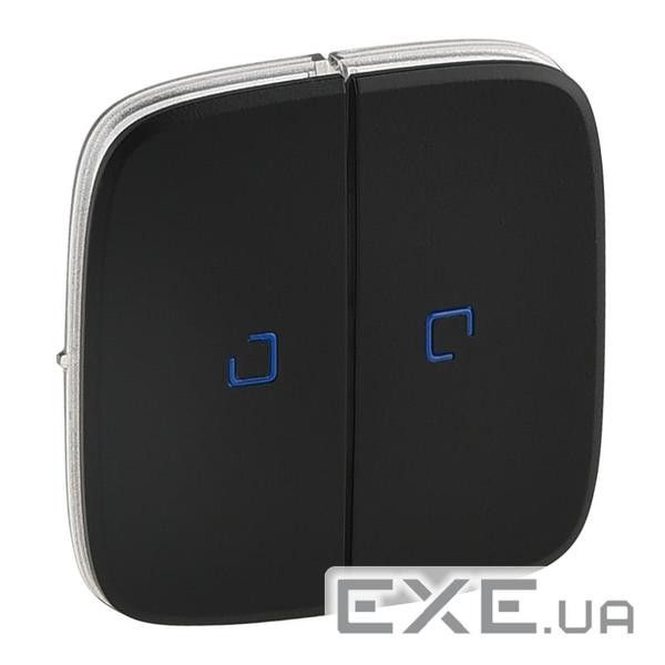 Valena ALLURE Клавіша вимикача 2-клавішного з підсвіткою антрацит (755228)