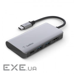 Порт-реплікатор BELKIN Connect USB-C 4-in-1 Multiport Adapter (AVC006BTSGY)