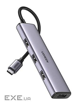 USB Hub Ugreen 4-port 1м USB 2.0 Пасивний , CM473 (20841)