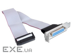Планка корпусна LPT DB25-PinHeader (планка),0.22m 25pin LowProfile Parallel,сірий (70.08.4476-1)