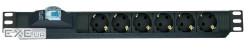 Блок 6 роз.Schuko, алюм., вимикач, кабель 2,5м (LN-PRZ-SGT-1U6P-SC)
