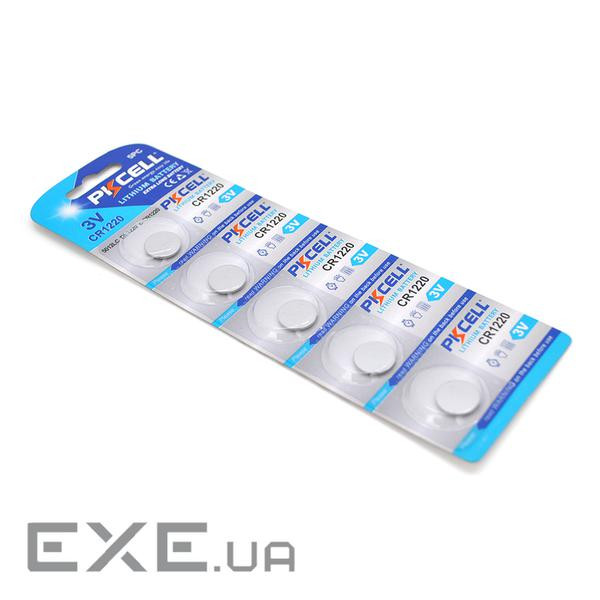 Батарейка літієва PKCELL CR1220, 5 шт у блістері (упак.100 штук) ціна за блист . Q30 (PC/CR1220)