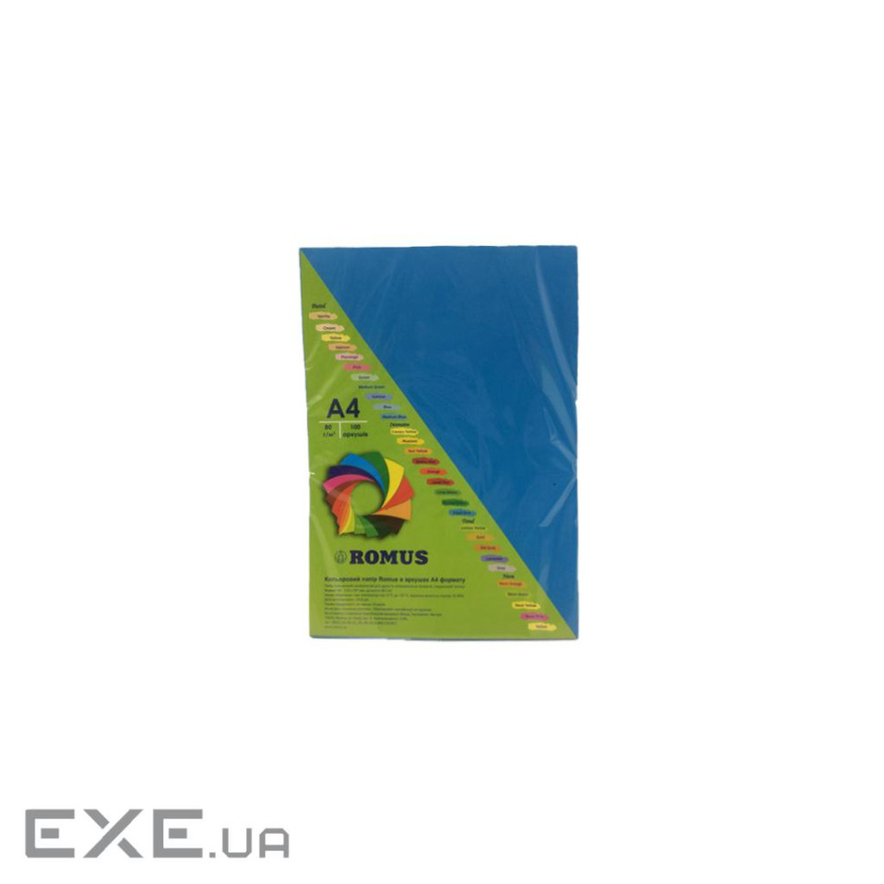 Папір Romus А4 80 г/м2 100c, blue dark (R51383)