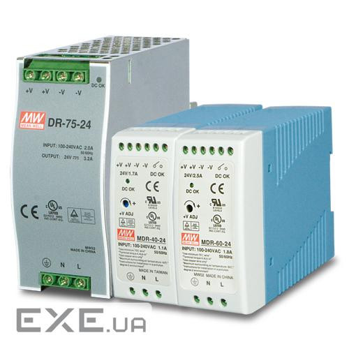 Блок живлення, 60Вт, 24В, DIN, DC, -20~70 degrees C (PWR-60-24)
