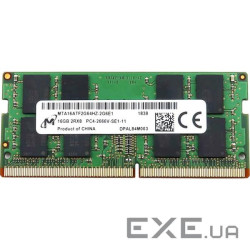 Модуль пам'яті MICRON SO-DIMM DDR4 2666MHz 16GB (MTA16ATF2G64HZ-2G6E1)