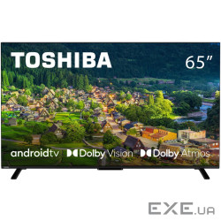 TV 65 Toshiba 65UA2363DG UHD/LED/T2/Android 11/2 x 12W/Dolby Digital/HDMI/Wi-Fi/VESA 400 x 200 M4/Bl