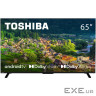 TV 65 Toshiba 65UA2363DG UHD/LED/T2/Android 11/2 x 12W/Dolby Digital/HDMI/Wi-Fi/VESA 400 x 200 M4/Bl