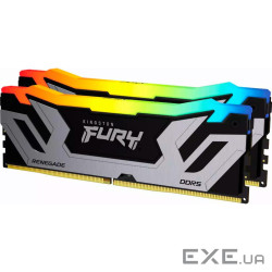 Модуль пам'яті KINGSTON FURY Renegade RGB Black/Silver DDR5 8400MHz 48GB Kit 2x2 (KF584CU40RSAK2-48)