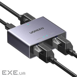 Розгалужувач NW301 Gigabit Ethemet Splitter 1 to 2 Grey Ugreen (45311)