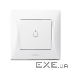 Кнопка звонка Videx BINERA 1кл белая (VF-BNDB1-W)