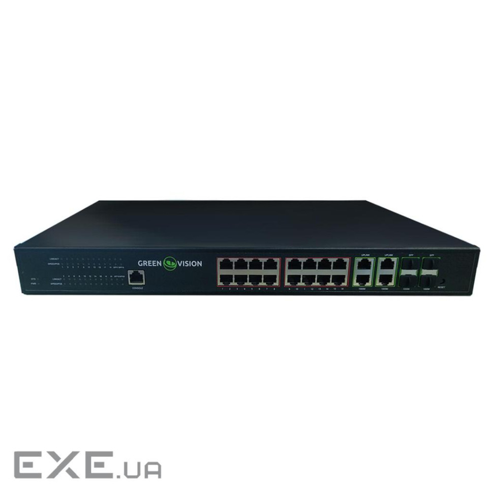 Коммутатор сетевой POE GV-020-AI-16G+4G+4SFP