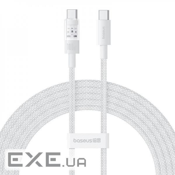 Кабель Baseus Gem Fast-Charging Type-C to Type-C 100W 2m white (P10373000211-01)