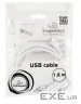 Дата кабель USB 2.0 AM to Micro 5P 1.8m Cablexpert (CCP-mUSB2-AMBM-6-W)