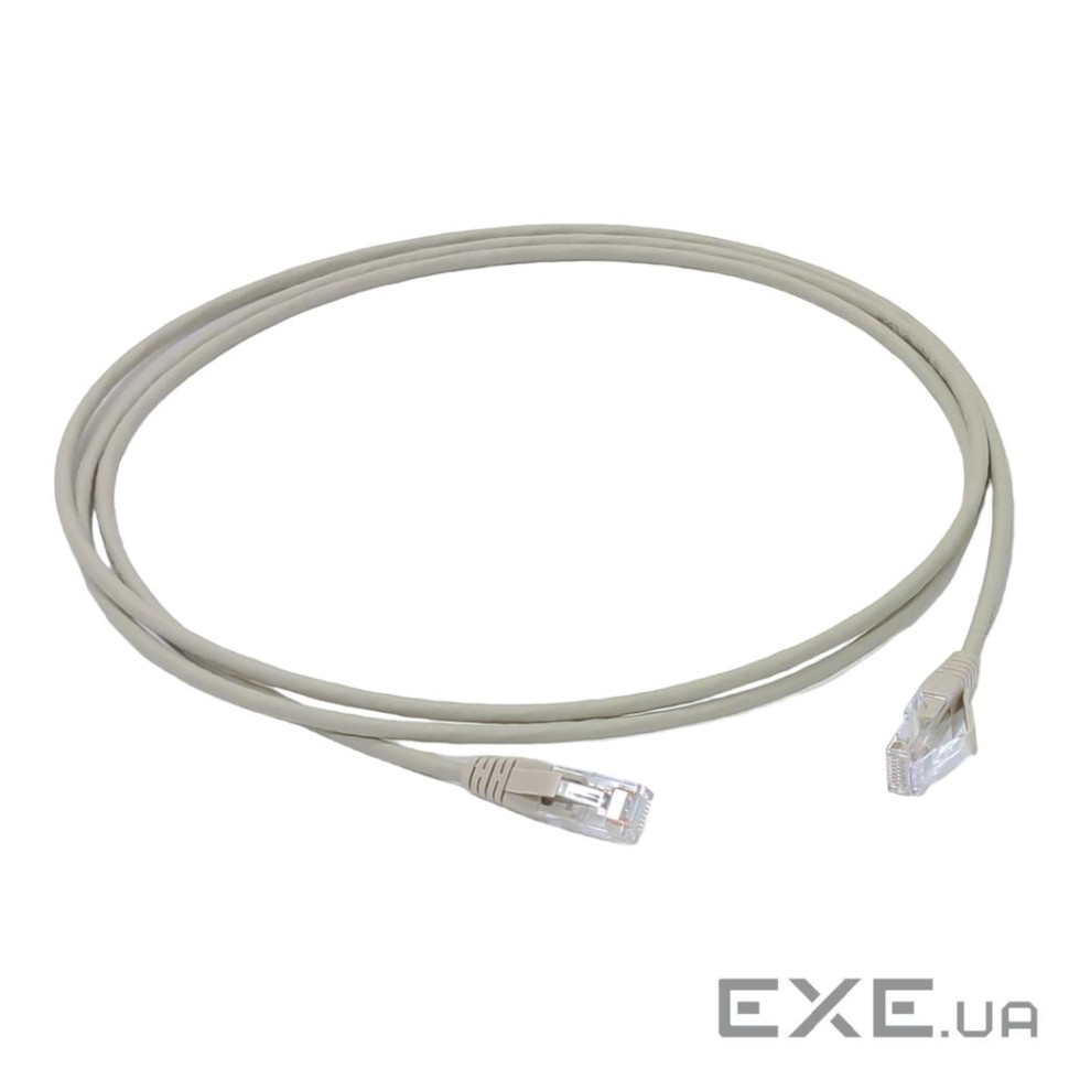 Патч-корд кат. 5е, 26AWG, RJ45-RJ45, сірий, 2.0 м, U/UTP, LSZH, Corning (CCADGE-B1002-A020-C0) , U/UTP, LSZH, Corning (C