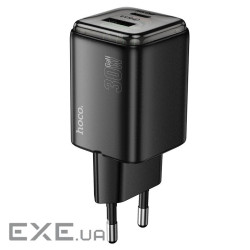 СЗУ HOCO N53 110-240V, PD30W+Q3.0, USB+Type-C, Black, Box (N53W)