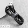 Дата кабель USB 2.0 AM to USB-C 1.0m 3A grey-black Baseus (CATKLF-BG1)