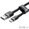 Дата кабель USB 2.0 AM to USB-C 1.0m 3A grey-black Baseus (CATKLF-BG1)