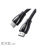 Кабель мультимедійний HDMI M to HDMI M 2.0m braided HD140 black Ugreen (80403) (90403643)