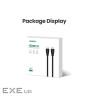 Кабель мультимедійний HDMI M to HDMI M 2.0m braided HD140 black Ugreen (80403) (90403643)