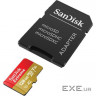 Карта пам'яті SANDISK microSDXC 128GB UHS-I U3 V30 A2 Class 10 + SD-adapter (SDSQXA1-128G-GN6AA)