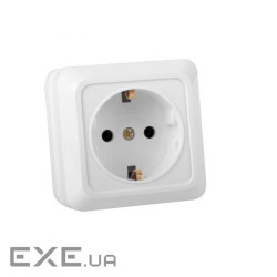 Розетка ELM Simply OD-10E с заземлением Белая (41-0006)